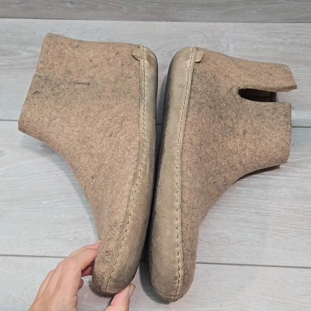 Glerups Mens Ankle Cut Out Side Cozy Wool Winter Shoes Boots Sz 46/12